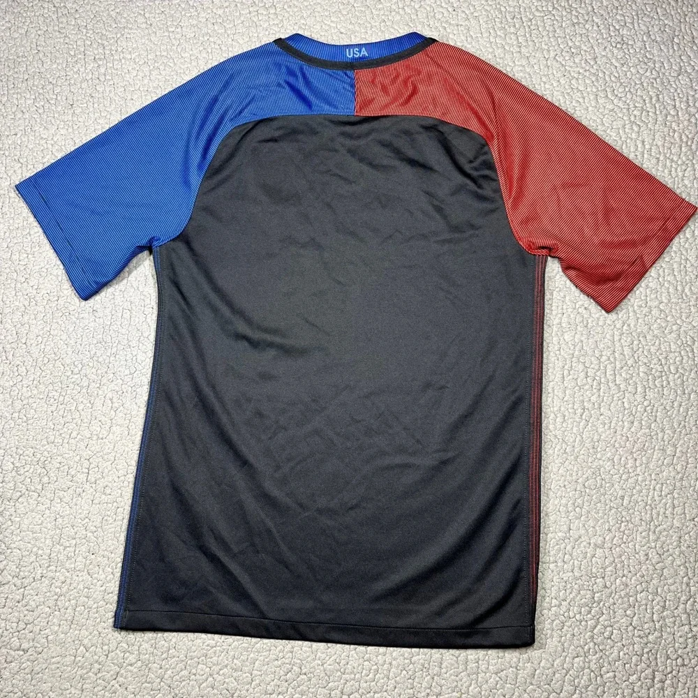 Nike USA Soccer Jersey Mens Small Black Red Blue Dri-FIT Training Top 724641-010